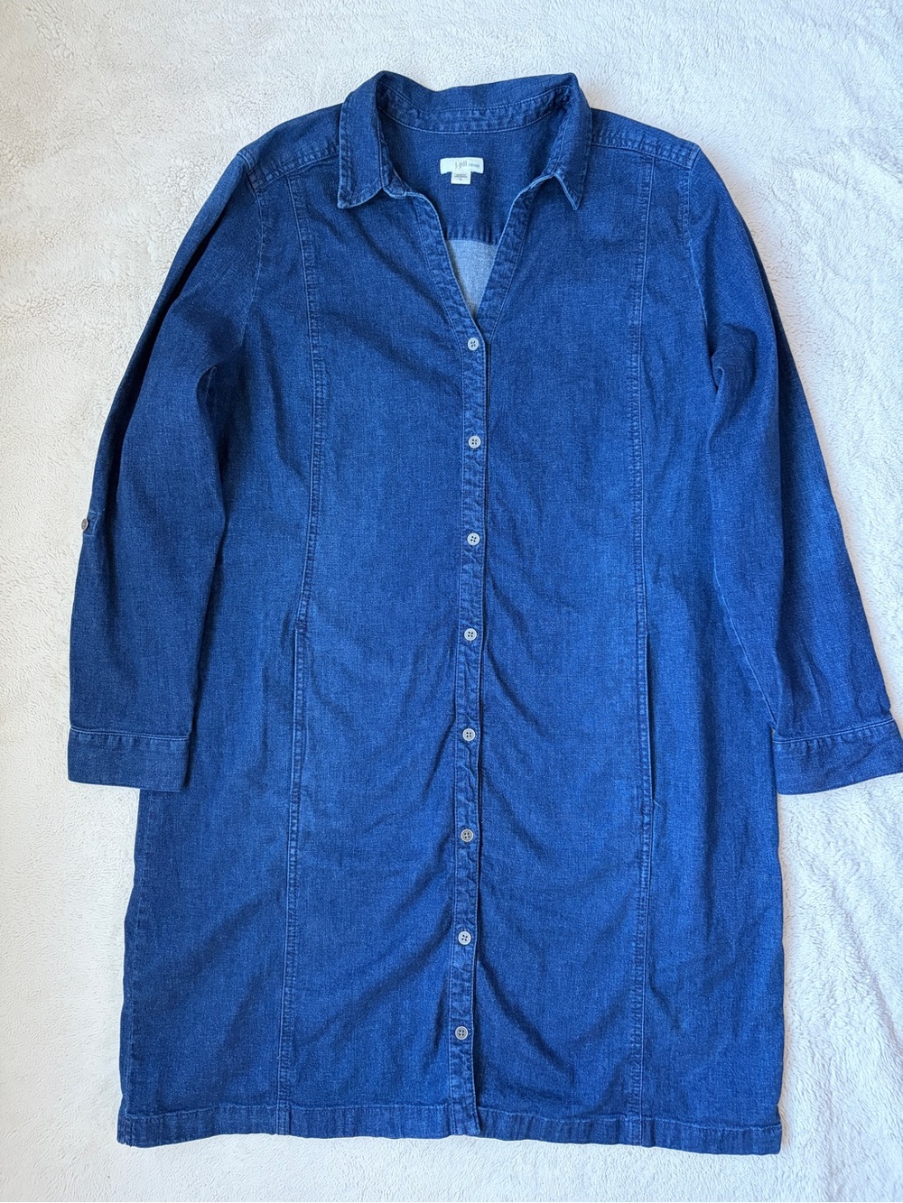 J.Jill Denim Shirt Dress - Blue Women Size XL
